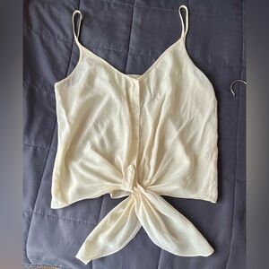 Rory Beca silk Ivory Tie-Front Camisole size S